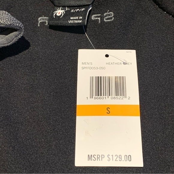 Spyder Raider 2.0 Full Zip Jacket Grey Heather/ Polar - Picture 9 of 11